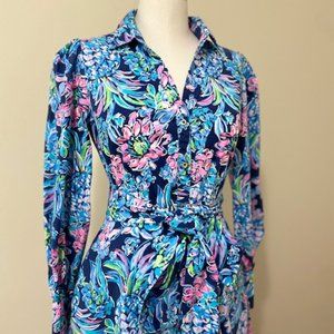Lilly Pulitzer Maxi Dress with Belt - Size 4 (fits XS and S)